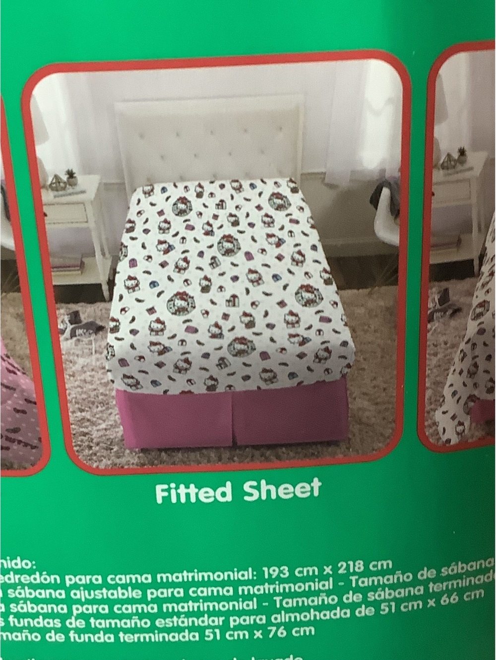 Hello Kitty Full 5 Piece Bed Set with Bonus Bag - Reversible Comforter, Sheets, - Picture 6 of 7